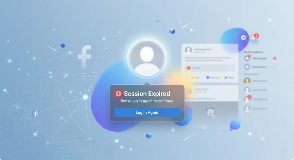 NiuProxy guide explaining what Facebook session expired means